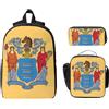 CNTDBU New Jersey State Flag Zaino Set-3-in-1 Borsa da Viaggio Borsa Pranzo Sacchetto di Immagazzinaggio