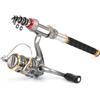 aqxreight Canna da Pesca Telescopica e Mulinello Combo Kit Completo Mulinello da Pesca Spinning Gear Organizer Set di Aste Materiale per la Ad Alto Tenore di Carbonio la Canna da Telescopica (2,1 m)