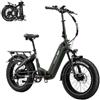 ttgo F6 Boost - Bicicletta elettrica da 20 pollici, per uomo e donna, batteria da 48 V, 18 Ah, 250 W, 70 Nm, fino a 150 km, per città, pendolari e tour