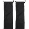 ifundom 2 Pezzi Borsa Portaoggetti Lunga Coulisse per Pali Tenda Trekking | Tessuto Oxford Nero, e Resistente All'usura, Formato Sottile e Compatto per Campeggio