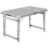 LeeQinersw Tavolo da Esterno Pieghevole Stabile | Altezza Regolabile 3 Livelli, Tavolo a Valigetta, Elevata capacità di Carico, per Barbecue, Campeggiatori, Famiglie, Grigio, 70CM