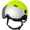 LOVIVER Casco con Visiera Integrata Traspirante | di Ventilazione Frontali, Protettivo, per Snowboard, Snowboarder, Giallo Fluorescente, M