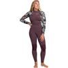 Roxy Swell 2026 - Muta da donna con cerniera sul petto, 4/3 mm, colore: nero multicolore