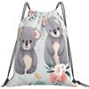 Dusviba Zaino con coulisse e motivo koala | Borsa da palestra leggera in poliestere resistente all'acqua per sport, viaggi, scuola, yoga, spiaggia, shopping