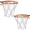 Generic 2 reti da basket in metallo, catena in acciaio zincato, ricambio con 12 ganci, si adattano alla maggior parte dei canestri e dei campi standard per interni ed esterni, set di reti da basket resistenti