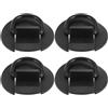 DEARMAMY 4 Pezzi in PVC per Barca Gonfiabile e Tavola da Paddle 6cm Nero | Plastica, Fissaggio Rapido e Stabile, Installazione Semplice, per Barche e Tavole da Paddle