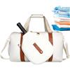 Generisch Borsa da tennis da donna, unisex, a tracolla, impermeabile, con copertura | Borsone sportivo da viaggio per scarpe, vestiti, bottiglia d'acqua, bicchiere, uso quotidiano, sport all'aria aperta
