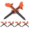 HOMOCONO Plastica Tee da Golf Base Inclinata 10 Gradi 10 Pezzi | Campo Pratica e Driving Range, Base Stabile, Materiali PC e Tpr, Colore Arancia