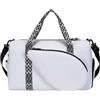 LeeQinersw Borsa Sportiva Porta Attrezzi Borsa Palestra Borsone Duffel Zaino Capiente con Tasche Interne Organizzate E Protezione da Pioggia Leggera Vano, Array, Bianco, 20L O Meno