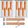 Generic 2 rulli per hot dog per griglia, barbecue e hot dog, in acciaio inox, con manico in legno, accessori per grigliare per uso esterno, 23,9 x 18 cm