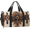 CNTDBU Borsone sportivo con pittura nativa americana-Weekender con scomparto per scarpe | Borsa da viaggio da palestra resistente all'acqua. Si adatta alla maniglia della valigia.
