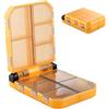 Generisch Scatola per esche artificiali, pieghevole, portatile, a doppio strato, con | Organizer per attrezzatura da pesca, per campeggio, mare, fiume, lago, pesca a traina, casting
