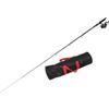 Operitacx Canna da Pesca Telescopica con Bobina, Kit in Fibra di Vetro Nero | Principianti, Manico Ergonomico Antiscivolo, Scorrimento Fluido, per Lucioperca e Trota, Trekking