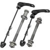 A ABSOPRO Assale per Bicicletta Rapido Rilascio Nero 1 Set | Materiale Metallo, Diametro 9.5mm, Distanza Mozzo 75mm/89mm, Lunghezza Assale 107mm/145mm, Cuscinetto, Per Sostituzione