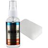 Zqkimzi Detergente per gomma da pong, spray detergente per | Racchetta da ping pong, flacone spray da 60 ml con doppio lato, set di pulizia per racchetta da ping pong di alta qualità