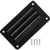 Ciieeo Sfiato Marino Rettangolare in Nylon Nero 79x141 per Barca e Camper | Coperture di Ventilazione per Finestre a Lamelle, Installazione Semplice, Funzionamento Silenzioso, Accessori Inclusi