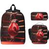 CNTDBU Set 3 in 1 per guantoni da boxe, borsa da viaggio, borsa per il pranzo | Oxford 600d impermeabile e resistente. Adatto per laptop da 15 pollici. Ideale per il lavoro.