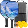 Generisch Set di racchette da pickleball | Accessori sportivi ergonomici in fibra di vetro leggera per sport, donne, uomini e ragazze e per la casa