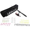 CWOQOCW Canna da pesca telescopica e mulinello per kit combinato con scatola per attrezzatura da pesca, asta in fibra di vetro da 1,6 m per acqua dolce e salata, set completo di base con ganci per esche