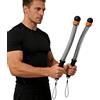 YUYUZI Battle Rope, set di 2 corde da combattimento, per allenamento completo del | Acciaio TPR, 44 cm, cinturino da polso, 2 pezzi, per casa, viaggi, attività all'aperto, forza, resistenza, coordinazione