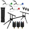 Fish-Xpro Deluxe Rod Pod - Per 3 Canne - Con Avvisatori e Swinger