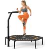 MERACH Mini trampolino fitness da 122 cm | Carico massimo 150 kg, trampolino per allenamento con movimento silenzioso