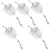 USHOBE 5 Pezzi Cestino per Esca da Pesca in Acciaio Inox, Nassa Portatile | Struttura a Rete Saldata, Robusta e Resistente alla Corrosione, per Pesci e Gamberi, Uso Outdoor Colore Casuale