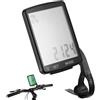 Operitacx Nero Contachilometri ABS Wireless Grande, Schermo Pmma Bici | Funzioni Multiple, Connessione senza Fili, Resistente alle Intemperie, per Ciclismo e Uso Quotidiano