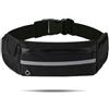 Generic Cintura da corsa sottile impermeabile da jogging per uomo e donna, regolabile, per allenamento sportivo, riflettente, escursionismo, ciclismo, viaggi, mini sacchetto per telefono, cintura per denaro