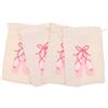 Operitacx 4 Pezzi Borsa Coulisse per Danza Classica, Tema Balletto, Lino | Bianco, Uso per Prove e Spettacoli, Capiente e Leggero, per Studenti di Danza
