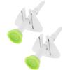 USHOBE Tee da Golf in Plastica 2 Pezzi Regolabile Verde | Supporto Stabile e Resistente AI Danni, Altezza Regolabile Precisione, Accessorio per Pratica Indoor