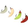 Risveglio 30pcs larve mosca pesca mosche bagnate Glow Worms Grub esche con | Ami, esche in plastica e metallo per trota, spigola, panfish, sunfish, colori vivaci per giornate serali e nuvolose