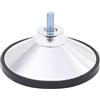 Plumbpyr Piedi da calcio balilla cromati, vite M10, 4 pezzi, accessori durevoli per biliardini, facili da montare, diametro 127 mm, compatibili per tempo libero, tornei, club e partite in casa