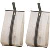 Generic Borse per scarpe da viaggio, organizer con cerniera, confezione da 2 custodie in PVC trasparente per sport (1C)