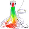 Risveglio Esca da pesca a traina con gonna di polpo da 22,9 cm con foro per | Esca acrilica da 23 cm con cavo da 1,7 m e gancio 8/0# per pesce spada, tonno, marlin, salmone, martin, mahi-mahi