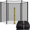 Generic Rete di sicurezza per trampolino da 120 cm, facile da sostituire, per uso esterno, adatta a 6 aste, colore grigio, parti sicure, altezza 1,2 m, soluzione di sicurezza durevole per bambini