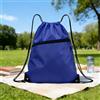 Generic Grande zaino blu con coulisse, resistente borsa Oxford per palestra e sport, 43,2 x 34,8 cm, borsa portatile da viaggio per attrezzi e articoli da toeletta
