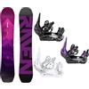 RAVEN Set Snowboard Snowboard Destiny + Attacco s230 Nero, Bianco, Nero/Viola
