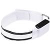 Ciieeo Nylon Bracciale Luminoso LED, per Corsa Notturna Bianco | Segnale di Sicurezza, Modalità Lampeggio Rapida e Lenta, Accessori Inclusi Due Batterie a Bottone