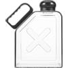 MAGICLULU Bottiglia D'acqua Sportiva Piatta Nera in Plastica, Facile da Trasportare | Uso Interno ed Esterno, Fondo Piatto Multiuso, Design Richiudibile, Adatta a Viaggio e Allenamento Quotidiano