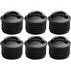 USHOBE 6 Pezzi Tappo di Scarico in Gomma Nero, Kit Sostitutivo Leggero | Accessori Kayak, Compatibilità Ampia, Tappi Piccoli per Canoa, Forniture per Kayak, Portatile e Durevole