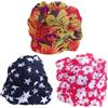 Abaodam 3 Pezzi Cuffia da Nuoto Donna in Nylon, Pieghettata, Estiva | Set da Tre Pezzi Fantasia, Fascia Elastica, Comoda Vestibilità, per Spiaggia e Accessorio Nuoto