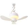 Linnkyfloa Smart Telecomando Ventilatore da Soffitto Ricaricabile USB Elettrico per Mini Luce per Camera Da Letto Ufficio Dormitorio Stanza Bianco