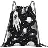 Dusviba Zaino con coulisse astratto Space Planet | Borsa da palestra leggera in poliestere resistente all'acqua per sport, viaggi, scuola, yoga, spiaggia, shopping
