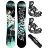 Airtracks Snowboard Set Tavola Under Zero Rocker Uomo + Attacchi Master + Sacca Nuovi 156 159 163 165 cm