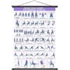 Genérico Tabella di esercizi per sedia - per principianti, 40 x 60 cm, poster da | Guida di allenamento in tessuto PVC con diverse posizioni per stretching, mobilità e fitness quotidiano