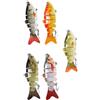WRITWAA 5 Pezzi Esca da Pesca a Forma di Pesce, 16,5g, Plastica, Portatile | Articolo Realistico per Pesca, con Perline Sonore, Adatto Agli Angler e Attirare i Pesci