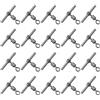 Generic Girelle da pesca da 18,6 kg, confezione da 20 girelle a 3 vie in ottone a forma di T, ad alta resistenza, girelle incrociate per rig acqua dolce e salata (10#)