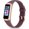 Spurkey Bord - Fitness tracker con frequenza cardiaca 24/7, monitoraggio della pressione sanguigna e dell'ossigeno nel sangue, monitoraggio del sonno, impermeabilità IP68, contapassi, contacalorie