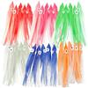 OriGlam 30 esche luminose per pesca a forma di calamaro, gonne di polipo, esche per pesca a traina, esche per pesca in acqua salata, morbide, per spigola, salmone, trota
